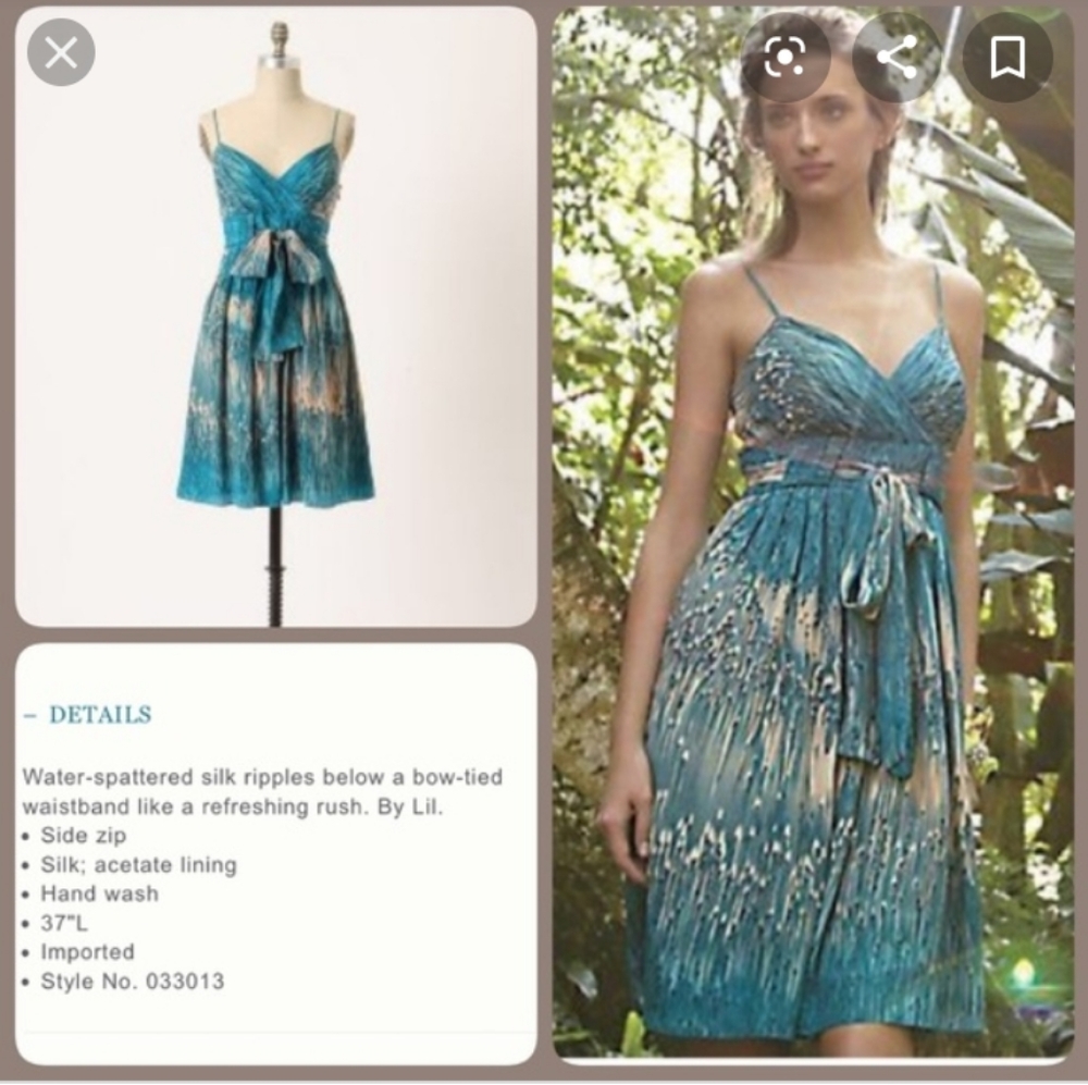 Anthropologie 🌊Caballo Falls🌊 Dress size 12